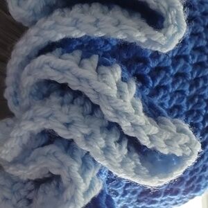 Blue chochet hat